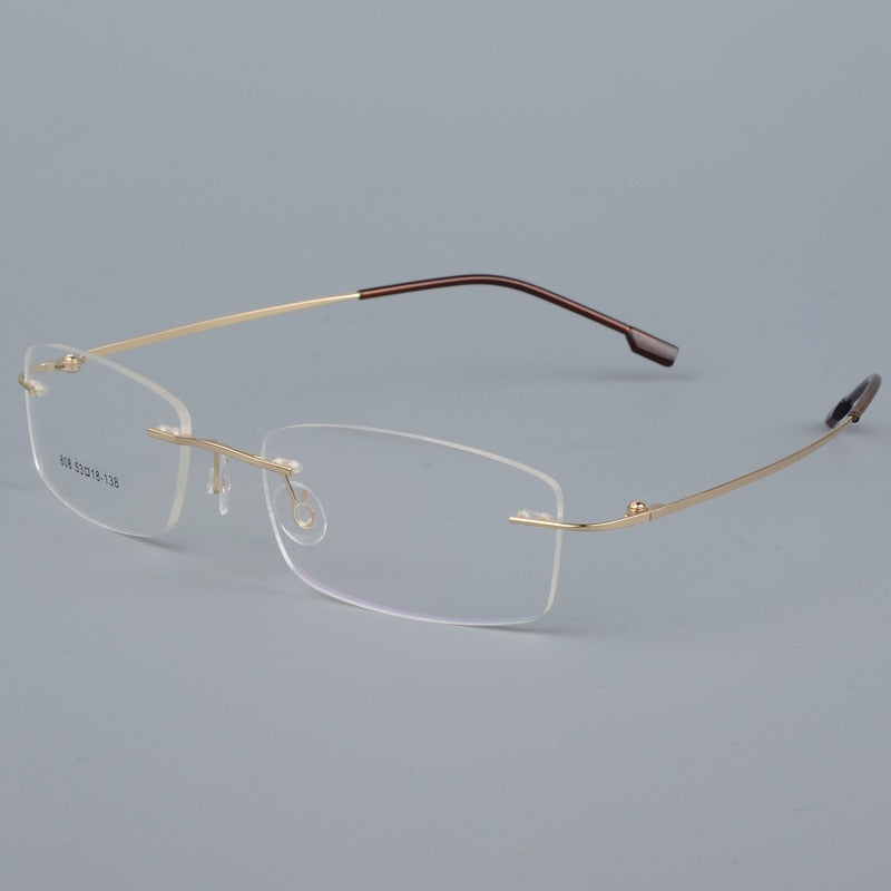 BCLEAR Titanium Alloy Rimless Glasses Frame Men Ultralight Prescription Myopia Optical Eyeglasses Male Frameless Eyewear 6 color