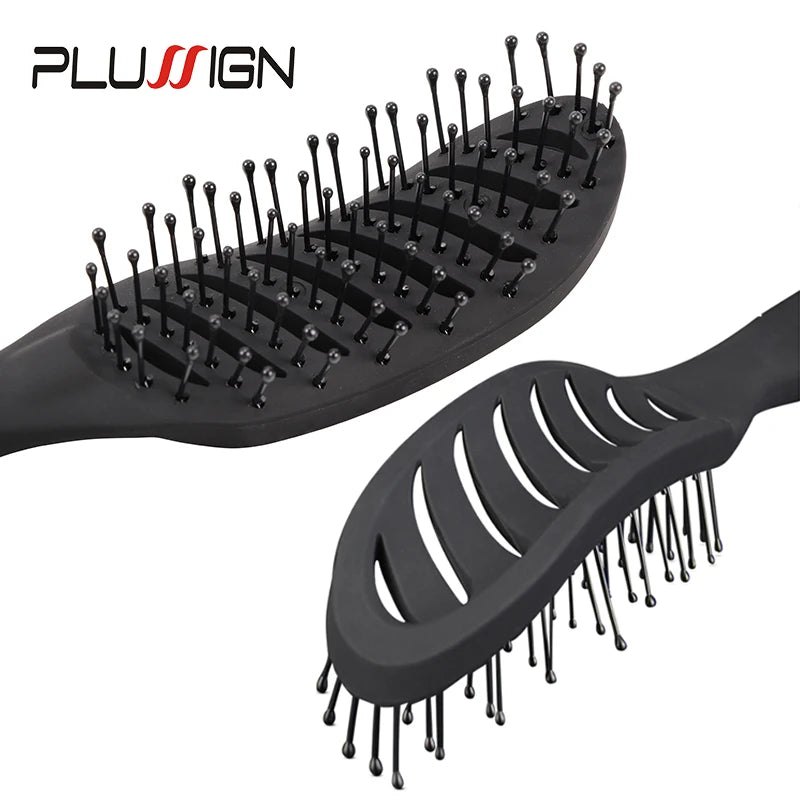 Plussign New Hair Brushes Curved Vented Styling Hair Brush, Detangling Thick Hair Massage Blow Drying Brush, Massage Hair Comb