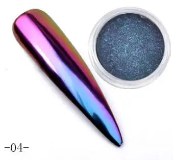 0.2g/ Box Glitter Magic Mirror Dust Powder Chameleon Aurora Nail Art Chrome Pigment Nail Decoration