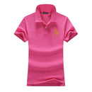 High-Quality Summer New Style Short-Sleeved Women's Big-Horse Polo Shirt Casual 100% Cotton Lapel Slim-fit Women'sTop Tees S-3XL