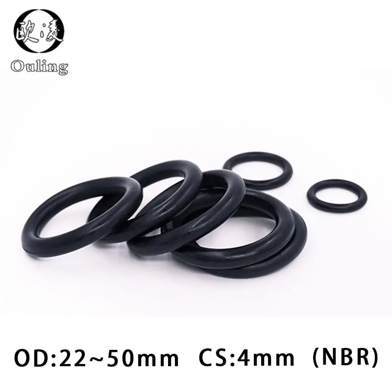 20PCS/lot Rubber Ring NBR Sealing O-Ring CS4mm OD22/24/25/28/30/32/34/35/38/40/42/45/48/50mm Nitrile O Ring Seal Gasket Rings-.-