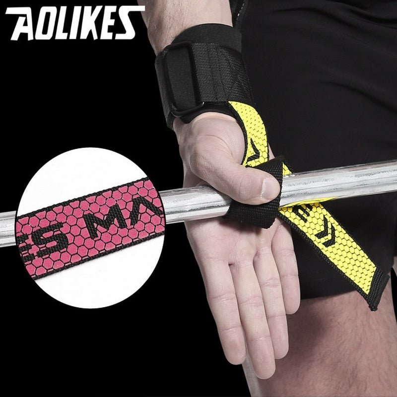 1 Pair Anti-slip Fitness Wrist Support Guard Wraps Crossfit Sport Wristband Weights Hand Straps Gym Bands For Dumbbell Barbell