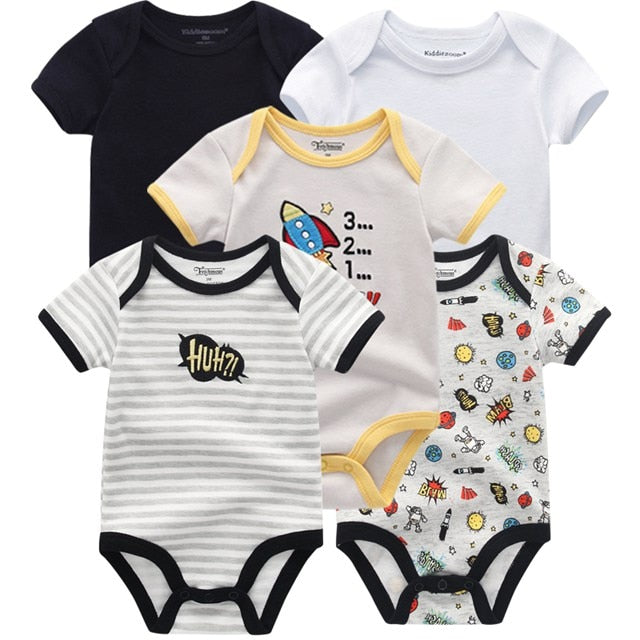 5PCS/Lot Newborn 100%Cotton Unicorn 0-12M Baby Boys Clothes Bodysuits Girls Clothing Baby Girls Clothes Roupas de bebe