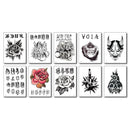 temporary tatoo men horror king tiger temporary tattoo boy waterproof hand tatoo rose mouth robot tattoo sticker water transfer