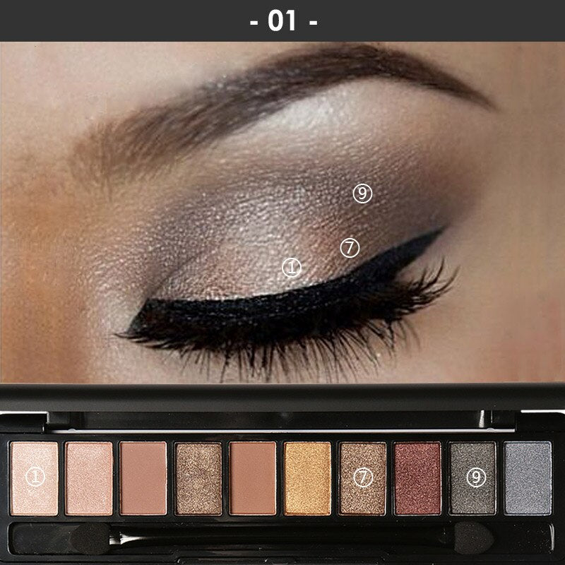 Focallure Eye Shadow for Eyes Makeup Shimmer Matte Eyeshadow Earth Color Shade Palette Cosmetic Makeup Nude Eye Shadow