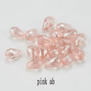 60/70PCS 8/10mm Crystal Tear Drop Shape Beads for Jewelry Making Waterdrop AB Glass Beads Loose Jewellery Beads DIY Bracelets