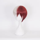 Anime My Hero Academia Boku no Hiro Akademia Shoto Todoroki Shouto White And Red Cosplay Wig+Wig Cap