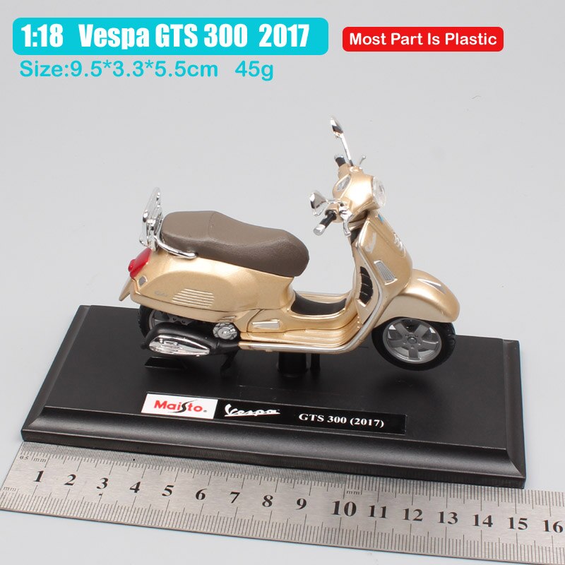 1:18 scale Piaggio Vespa Scooter 98 PK 125 GTR P150X 300 MP5 Primavera GTS motorcycle moto bike diecast vehicles toys model kids