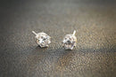 Classic 925 Sterling Silver CZ Crystal Stud Earrings For Women Men Top Quality Cubic Zircon Ear Accessories Jewelry