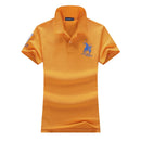 High-Quality Summer New Style Short-Sleeved Women's Big-Horse Polo Shirt Casual 100% Cotton Lapel Slim-fit Women'sTop Tees S-3XL