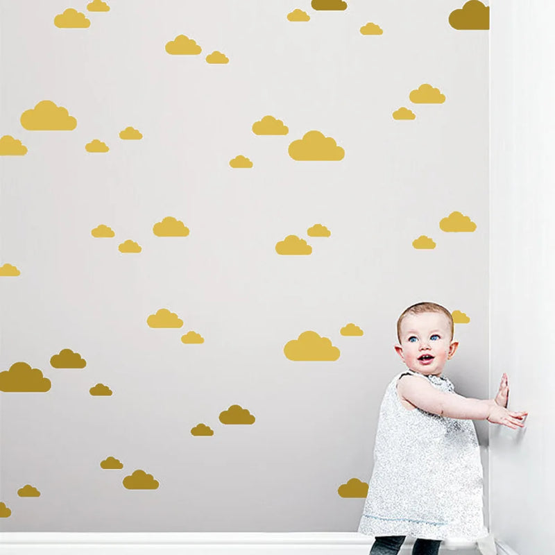 3D Cartoon Cute Clouds Wall Sticker For Kids Rooms Vinyl Decals Girls Boys Gift Poster Fridge Wardrobe Home Decoration Art Mural