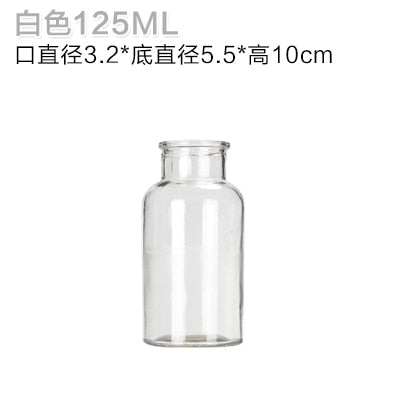 Glass Vase Home Small Hydroponic Plant Glass Bottle Living Room Decoration Dried Flower Decoration Transparent Flower Vase