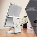 Tablet Stand Adjustable,Aluminum Desktop Stand Holder Dock Compatible 4-13 inch Tablet for iPad 9.7,10.5,12.9,Kindle,Nexus