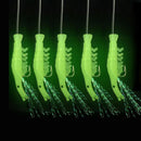 JYJ 10bags New Sabiki Soft Fishing Lure Rigs Luminous Shrimp Bait Jigs Lure soft lure Worn Fake lure
