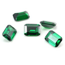 CSJ Created Emerald Loose Gemstone Emerald Cut Nano Emerald For Silver Mounting Rings Diy Jewelry  Fine Cutting