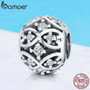 BAMOER 100% Genuine 925 Sterling Silver Dazzling CZ Elegant Beads fit Women Bracelets & Necklaces DIY Jewelry Making SCC732