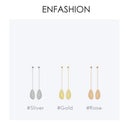 Enfashion Years Drop Earrings Statement Gold Color Long Dangle Earings For Women Fashion Jewelry Pendientes Mujer Moda  ED181087