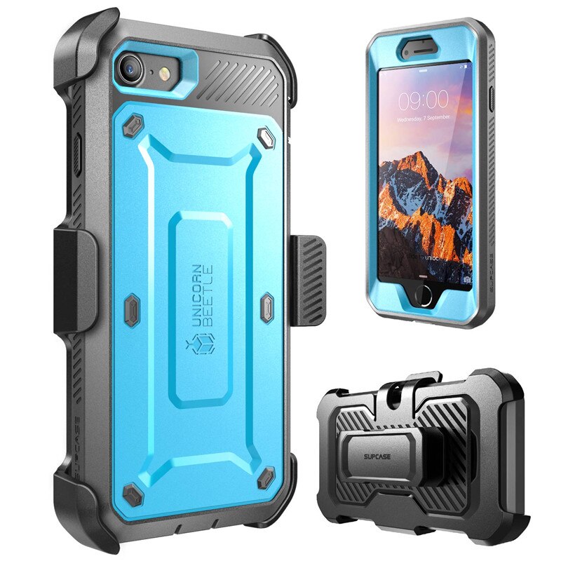 For iPhone SE 2022/2020 Case For iPhone 7/8 Case SUPCASE UB Pro Full-Body Rugged Holster Cover with Built-in Screen Protector