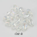 60/70PCS 8/10mm Crystal Tear Drop Shape Beads for Jewelry Making Waterdrop AB Glass Beads Loose Jewellery Beads DIY Bracelets