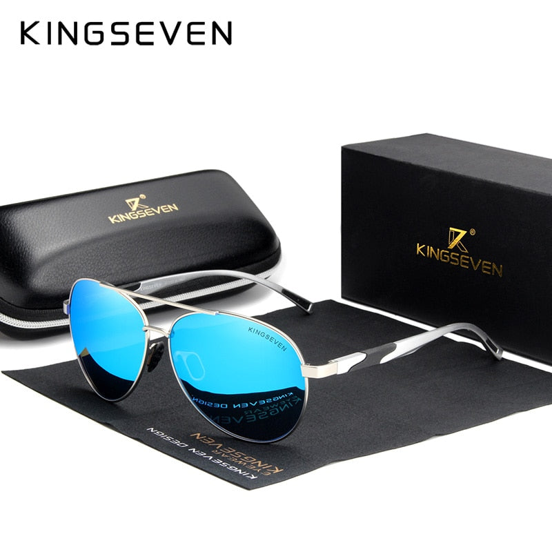 KINGSEVEN Brand Design Aluminum Men's Sunglasses Polarized High Definition Lens Driving Mirror Sun glasses Women Gafas De Sol