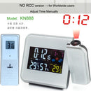 Digitaler Projektions-Wecker Wetterstation mit Temperatur Thermometer Luftfeuchtigkeit Hygrometer/Nachttisch-Aufwachprojektor-Uhr