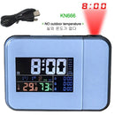 Digitaler Projektions-Wecker Wetterstation mit Temperatur Thermometer Luftfeuchtigkeit Hygrometer/Nachttisch-Aufwachprojektor-Uhr