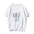 MOINWATER Neue Damen Freizeit Sommer T-Shirts Mode Lady 100% Baumwolle Weiße T-Shirts Kurzarm Schwarze T-Shirt Tops für Damen MT1904