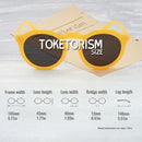Toketorism Fashionable Women's Sunglasses Retro Design Quality Round Plastic Yellow Sunglasses  9133