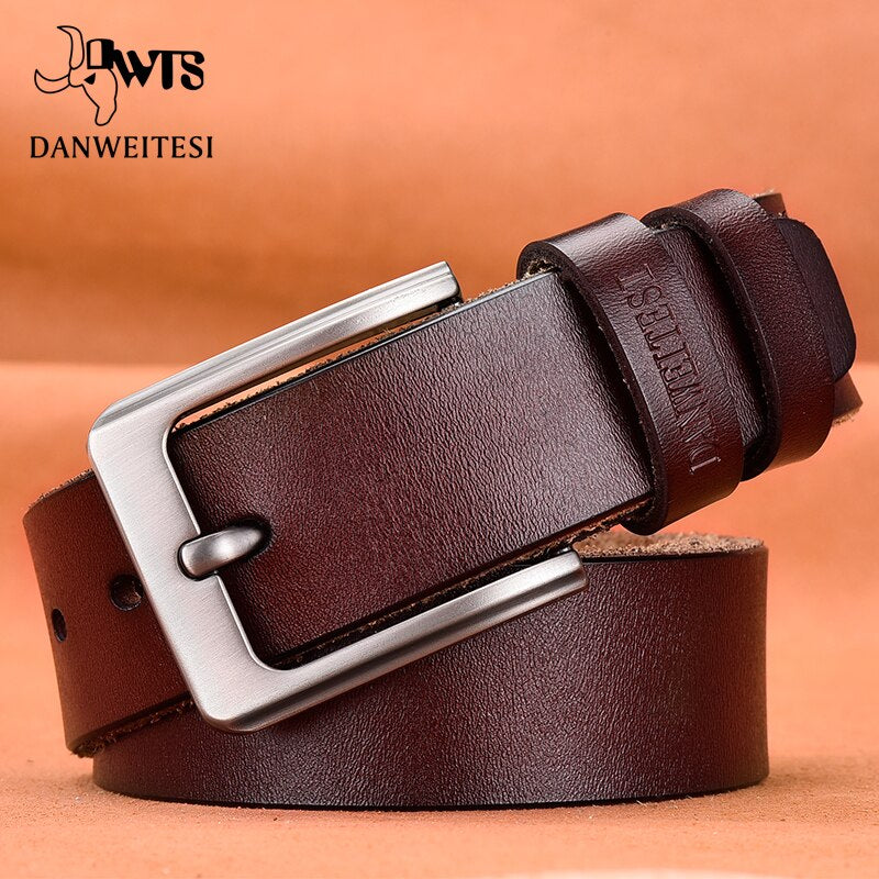 [DWTS]belt male leather belt men male genuine leather strap luxury pin buckle belts for men belt Cummerbunds ceinture homme