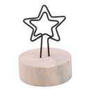 4CM Creative Round Wooden Iron Photo Clip Memo Name Card Pendant Furnishing Articles Picture Frame DIY Family Photo Decoration