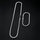 5mm Men's Hip Hop Bling Bling Iced Out Tennis Chains 1 Row Necklaces Bracelet Crystal Luxury Gold Silver Color Men Chain Jewelry