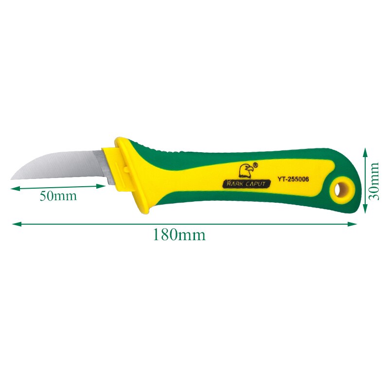 Cable Stripping Knife Wire Stripper Electrician Knife Curved Mouth With Hook Fixed Blade For Rubber Cable Wire Hand Tools