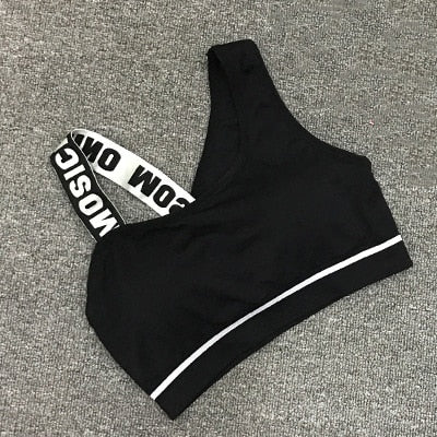 New Letter Cut Out Sports Bra Women Fitness Yoga Push up  Gym Padded Sports Top Athletic Sexy  Workout Running Clothing P165