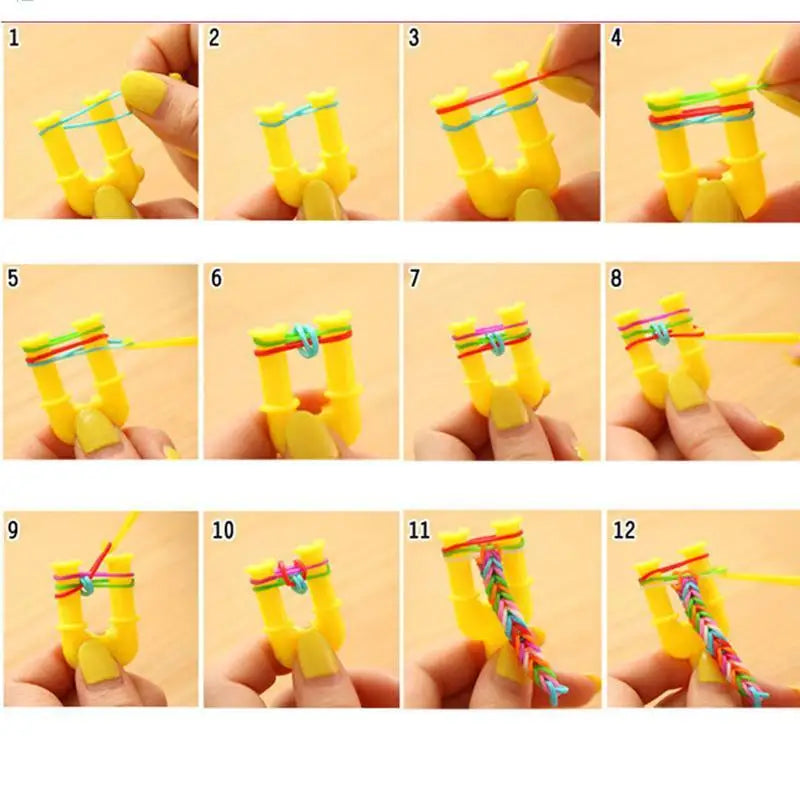 300pcs Rubber Loom Bands DIY Toys Lacing Bracelet For Kids Or Hair Rubber Bands Refill Make Woven Bracelets Girls Gift Wholesale