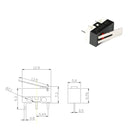 10Pcs Micro Limit Switch Mouse Button Tact Switch Without Handle/ With Handle/ With Handle Roller Micro switch 1A 125V AC 3Pins