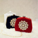 2023 New Diamond Sun Flowers Evening Bags Luxury Wedding Clutch Bags For Girls Party Dinner Bags With Chain MN861