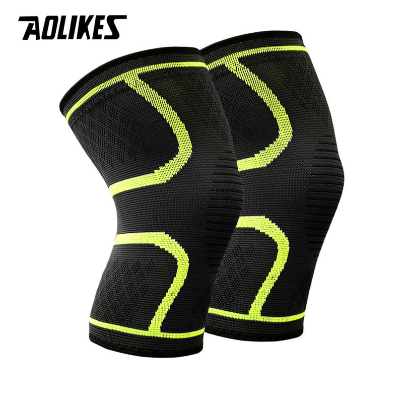 1 Pair Nylon Elastic Sports Knee Pads Breathable Knee Support Brace Running Fitness Hiking Cycling Knee Protector Joelheiras