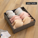 Dormitory closet organizer for socks home separated underwear storage box 7 grids bra organizer foldable drawer organizer