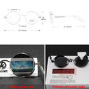 KDEAM Steampunk Sunglasses Men Round Sun Glasses Women Baroque Carved Legs All-matching Size With Box KDA372