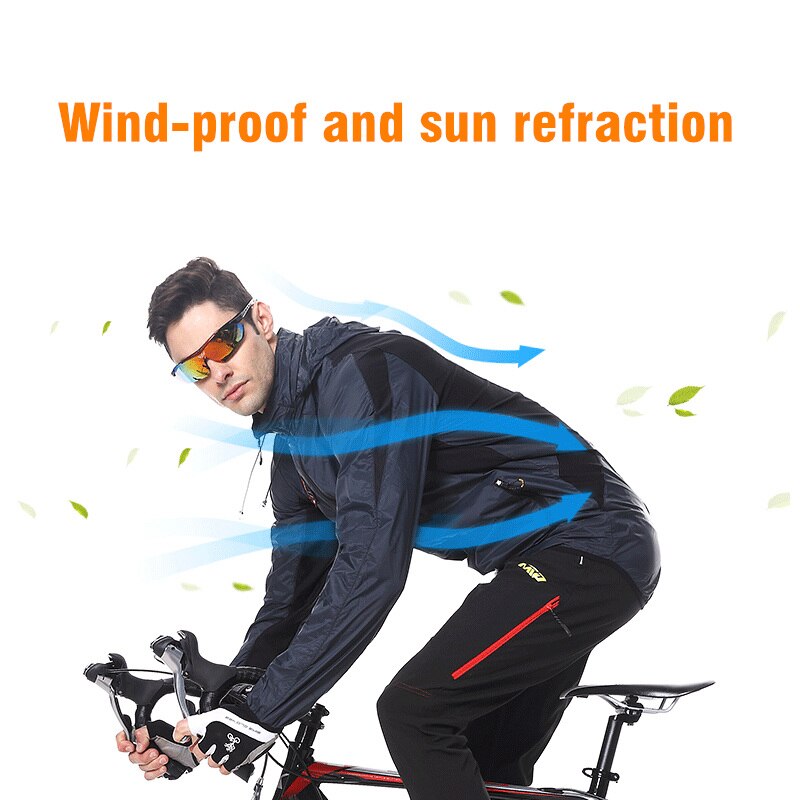 Ultra-light Hooded Bicycle Jacket Bike Windproof Coat Road MTB Cycling Wind Coat Long Sleeve Clothing Quick Dry Thin Jackets