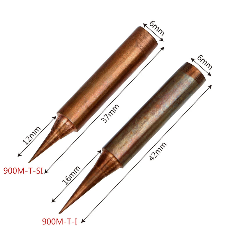 NICEYARD 900M-T-I 900M-T-SI Oxygen-free Copper Soldering Iron Tip Non-magnetic For Solder Station Tools