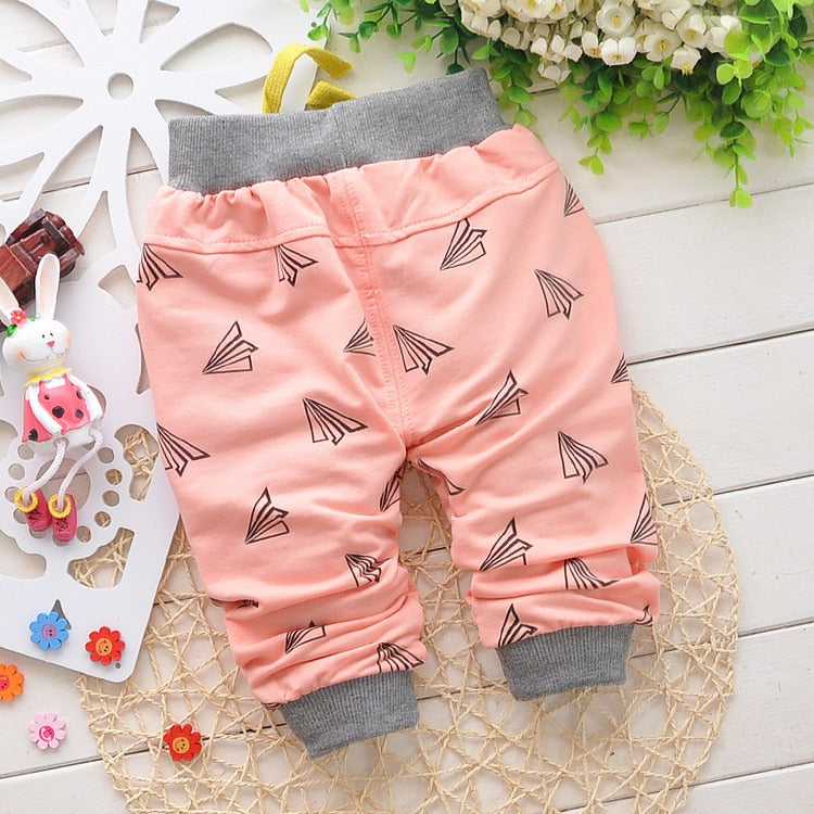 2016 new Spring Hot sale 0-2 years cartoon 4 colors cotton baby pants 7-24 month baby boy pants children girls harem pants