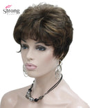 Lady Women Short Wave Synthetic Wig Blonde with Highlights Full wigs Color For choose