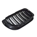 1 Paar Auto Front Nierengitter glänzend schwarz Doppelstreben Haubengrill für BMW 3er E46 2002-2005 Renngitter Autoersatz