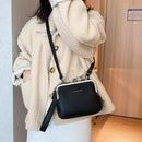 Fashion Herbst Winter Umhängetasche Damen PU Leder Crossbody Bag Einfarbig Solide Farbe Clip Messenger Bag Damen Handtasche Geldbörse Tasche