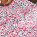 Green Leaves Pastoral Fabric Printed Floral Skirt Cotton Fabric for Handmade DIY Cotton Baby Dress Material