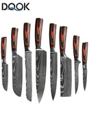 The Forge | Damascus Laser-Pattern Chef Knife Set (1-10 Piece)
