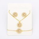 Hot Sale 26 Letters Jewelry Sets Necklace+Earrings+Bracelet For Women Initial Alphabet Charm Copper Zircon Party Wedding Gift