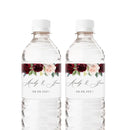 20PCS Personalized Wedding Water Bottle Label,Waterproof 8"x2" Custom Name Date Wedding Lables for Bridal Shower Party Favors