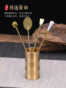 Pure Copper Incense Burner Set Incense Seal Tools Home Decoration Incense Holder Aroma Furnace Aromatherapy Yoga Office Relax